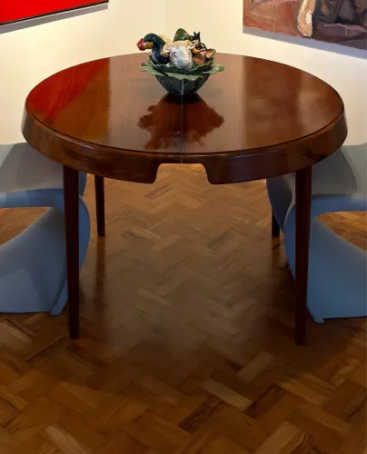 Mesa de Jantar ?Móveis Artesanal? (Carlo Hauner), de jacarandá