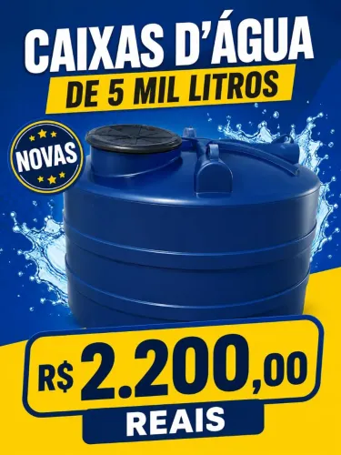 CAIXAS D'ÁGUA DE 5 MIL LITROS DIRETO DA FABRICA