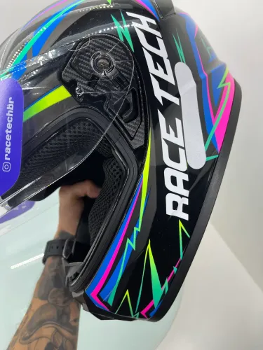 Capacete Race Tech Hit Novo - Várias Cores (Tam 56 Ao 62)