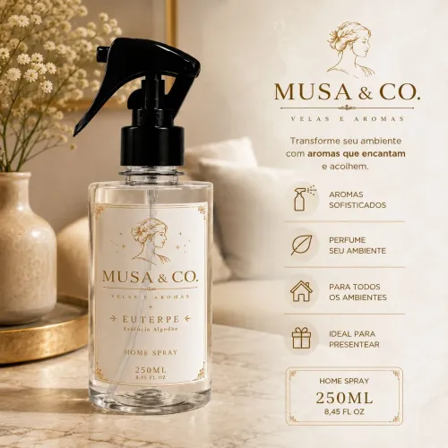 Aromatizador de Ambiente 250ml - Cheirinho de Algodão | MUSA & CO.