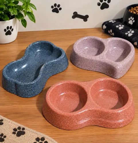 Kit 3 Comedouros Duplos para Cães e Gatos - "Diversos Modelos"