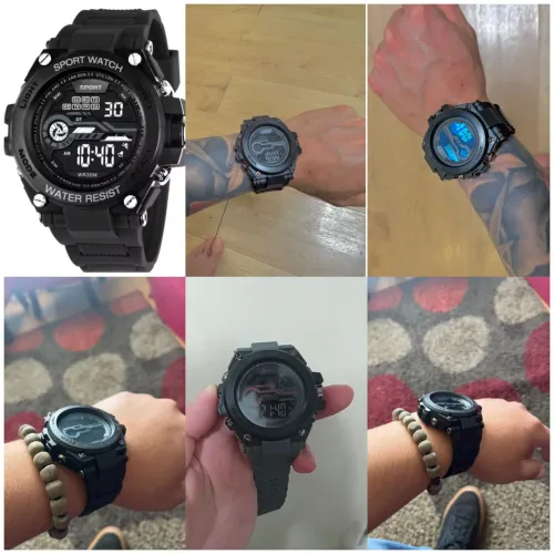 Relógio masculino esportivo multifuncional à prova de agua 