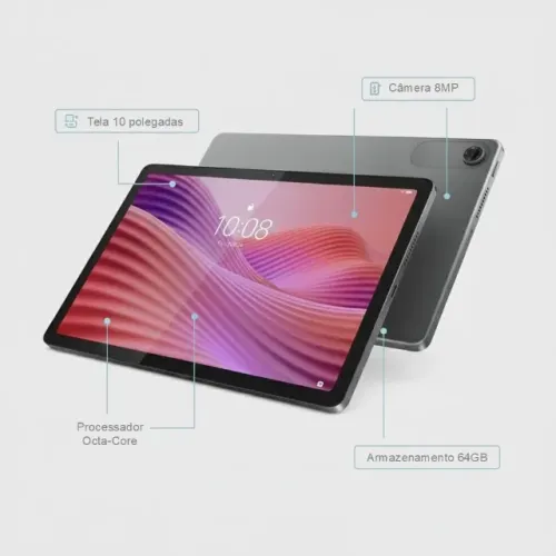 Tablet Lenovo Tab 10.1¨ Wifi 5 64gb 4gb De Ram Android 14 Cinza