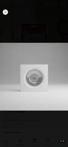 Spot Led/ Luz Branca 6500k/ Quadrado