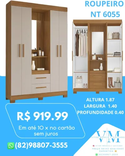 PROMOÇÃO DE GUARDA ROUPA CASAL APARTI DE