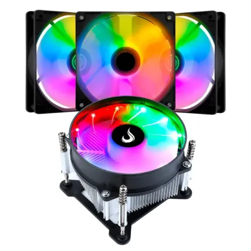 Kit 3 Cooler Fan Led Rgb + Cooler Box para Processador Intel Lga 115x 1200 Novo