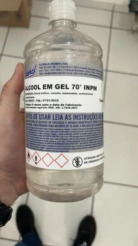 ÁLCOOL GEL 70° 1 LT - LOTE COMPLETO - 586 UND
