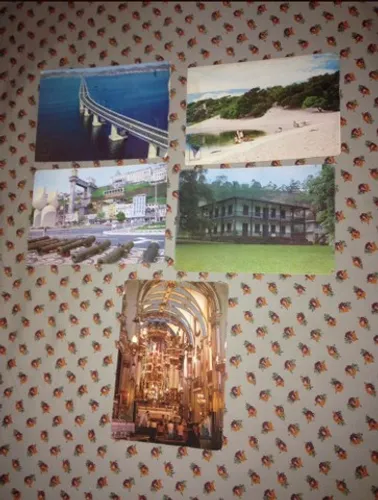 Lote 5 Cartões Postais Brasil Anos 80 Usados ver fotos