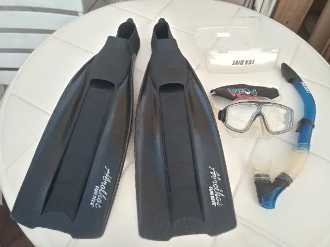 Kit Mergulho Nadadeira Fun Dive 41/42 (9/10) Máscara Snorkel