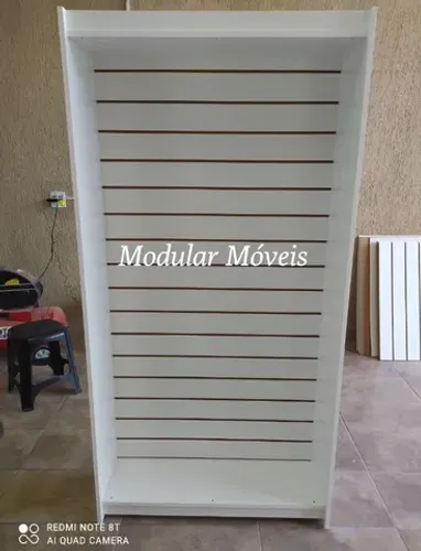 Estante Canaletado MDF Branco