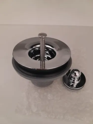 Válvula para lavatório Perflex em PVC - Tampa cromada UNIVERSAL