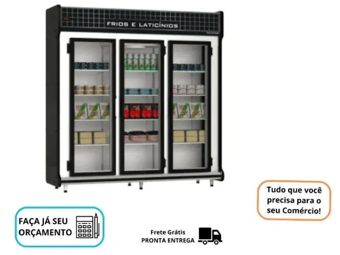 Expositor de Bebidas 3 Portas Polo Frio Novo 127v
