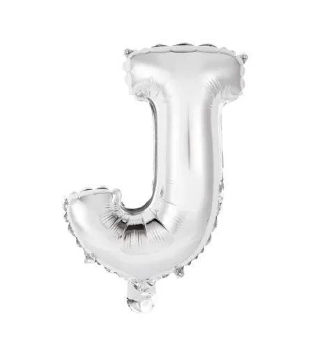 Balão Metalizado Letras  Ballon Letter 16" 40CM  WB CN498 - Letra J  Embalagem com 1 unida