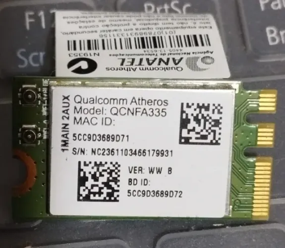 Placa Wi-Fi Qualcomm Atheros QCNFA335