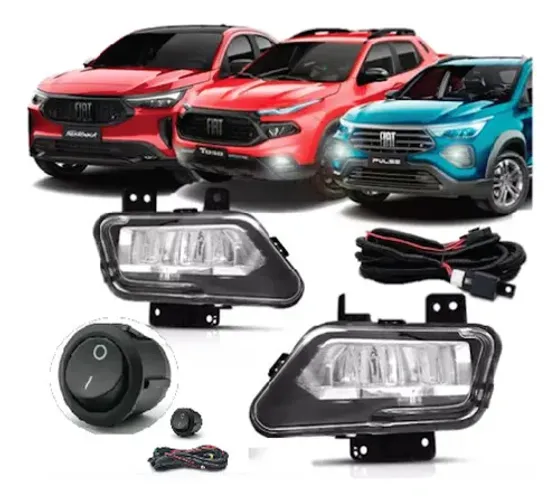Kit Farol Milha Neblina Full Led Fiat Pulse