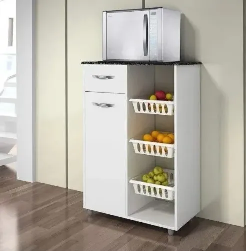 Fruteira Balcão 1 Porta 1 Gaveta 3 Cestos. Produtos Novos Direto de Fábrica.