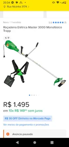 Roçadeira elétrica