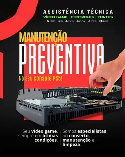 Manutenção de ps4 e ps5