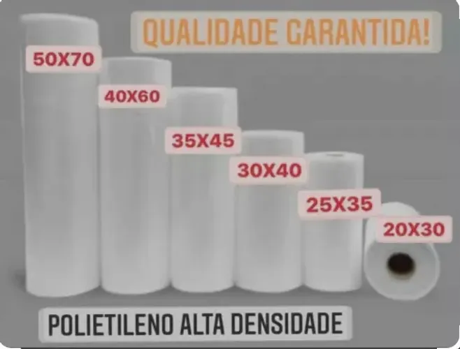Bobina Saco Plástico Picotada vários tamanhos 