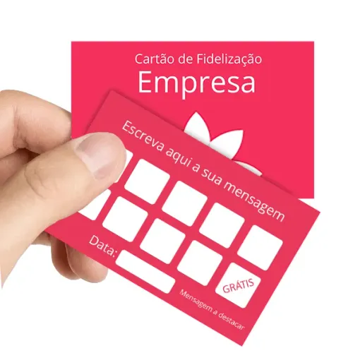 Cartão fidelidade personalizado com logomarca