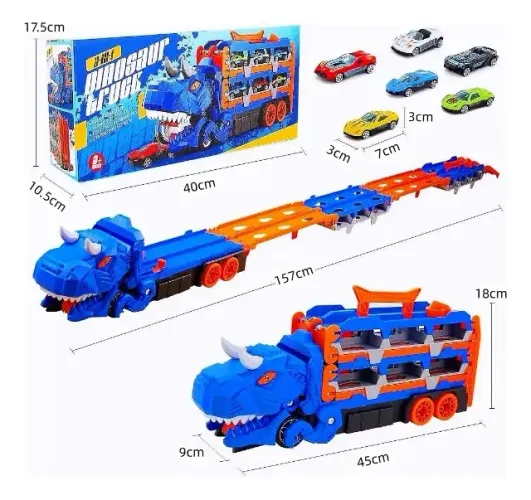 carrinho Caminhão Dinossauro Engole Carros - Brinquedo Educativo