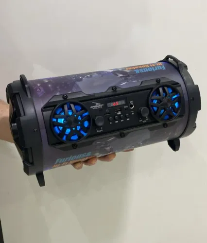 Caixa De Som Bluetooth Led Amplificada Potente Conecta - Microfone Cartão Micro Sd USB