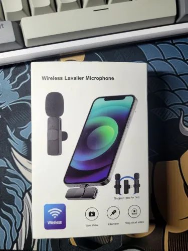 Microfone Lavalier Sem Fio