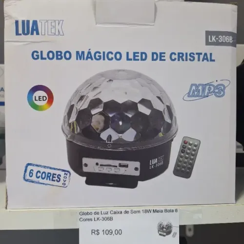 Globo Mágico Led para Festa com Sensor de Batida