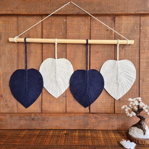 Painel de Macramé 4 folhas promoção