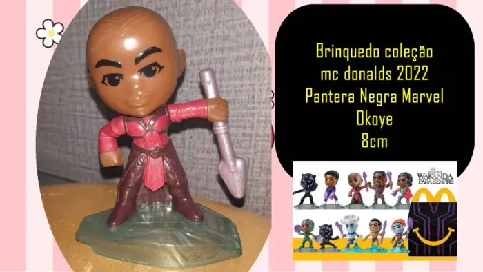 Brinquedo coleção mc donalds 2022 Pantera Negra Marvel Okoye