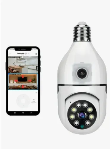 Câmera Lâmpada Dupla Giratória 360 Graus Full Hd Loja Física Garantia Nota Entrega Rápida