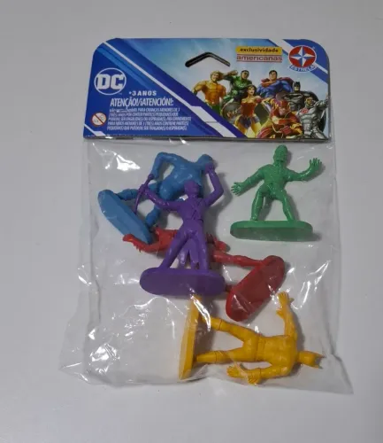 Bonecos DC Comics - Kit com 5 miniaturas
