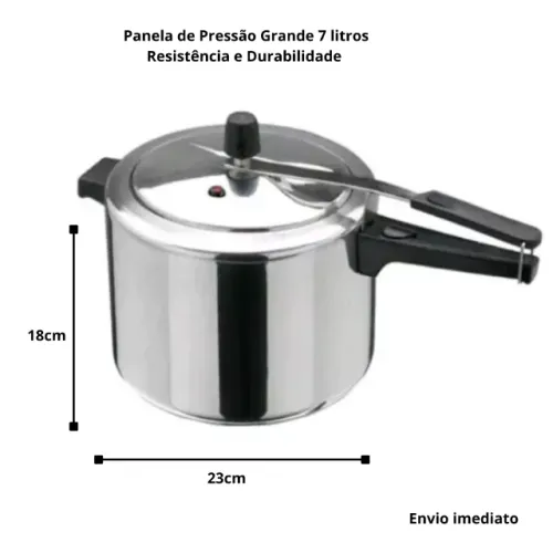 Panela de Pressão Premium Roque 7 Litros Aluminio