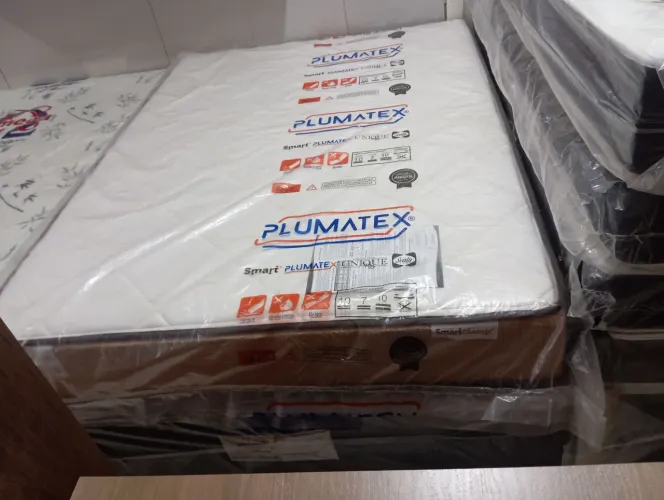 CAMA BOX E COLCHÃO CASAL NOVO MOLAS ENSACADAS