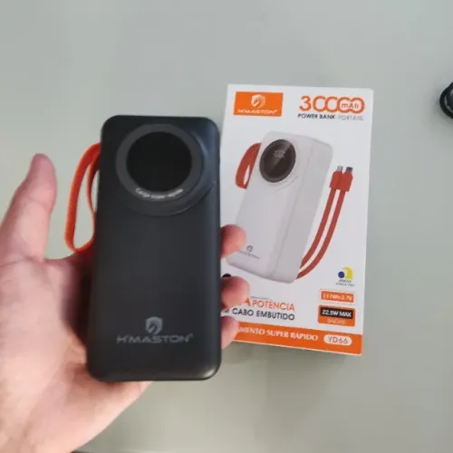 ? (NOVO) Power Bank 30.000mAh 22,5W - Carregamento Rápido! ?