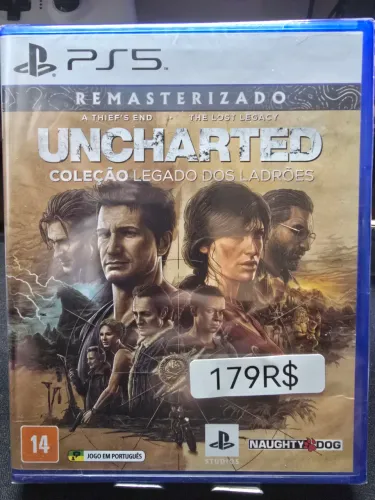 Uncharted coleção Remasterizado PS5 LACRADO
