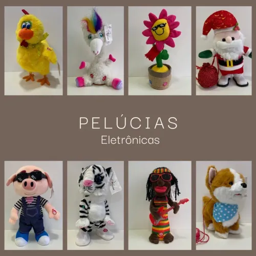 Lote 20 Pelúcias Eletrônicas premium