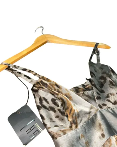 Vestido Kadosh de seda estampado animal print
