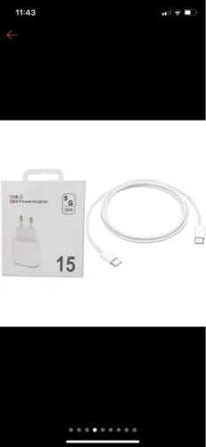 Carregador 35w  Iphone 15 Adaptador Caixinha Tomada Fonte 35 + Cabo 35W