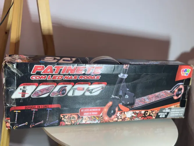 Patinete infantil BBR com led NOVO 