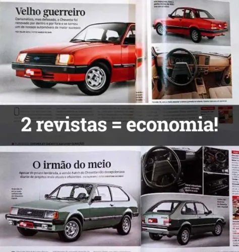 Chevette sedã + Chevette hatch - Kit de 2 revistas Quatro Rodas