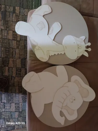 Kit com 2 Quadros decorativos de quarto de bebê de quarto de bebê 