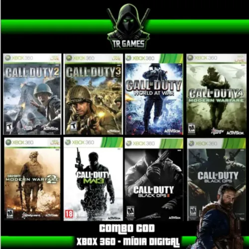 Combo de Call of Duty Xbox 360 em Mídia Digital (Mais rápido e prático)
