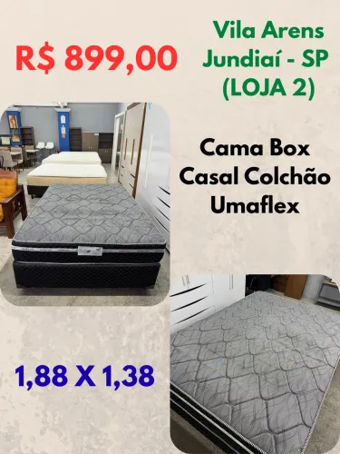 Cama box casal colchão Umaflex molas