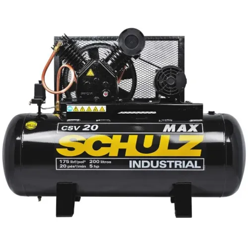 Compressor Schulz CSV20 MAX 20 pés 200 litros 5 hp monofásico 220V