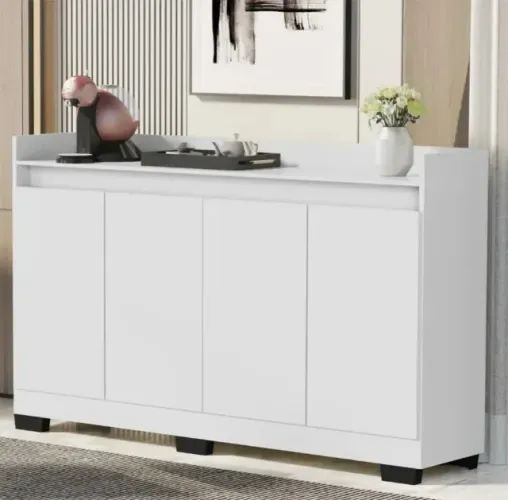 (Produto Novo) Buffet Real com 4 portas Branco