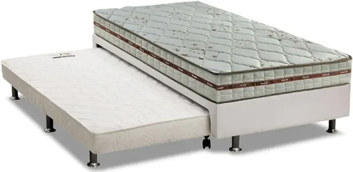 Cama Auxiliar Solteiro Nova no Off-White - Design Moderno e Funcional