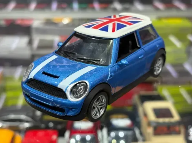 Carrinho Mini Cooper Azul 1:32