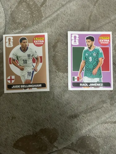 figurinhas extra bellingham bronze e raul jimenez roxo