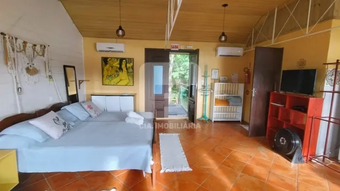 Loft de 1 quarto mobiliado com vista na Praia Mole